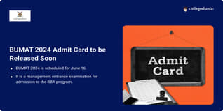 BUMAT 2024 Admit Card to be Out Soon @bvuniversity.edu.in, Exam on June 16